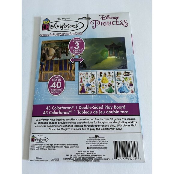 Colorform Disney Princess Sticker Story Adventure Belle Rapunzel Mulan Jasmine - Picture 3 of 5